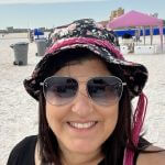 Holly Krakow, Education Co-Chair, taking a selfie on the beach