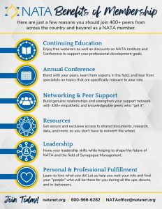 Info graphic showing 6 benefits of membership.