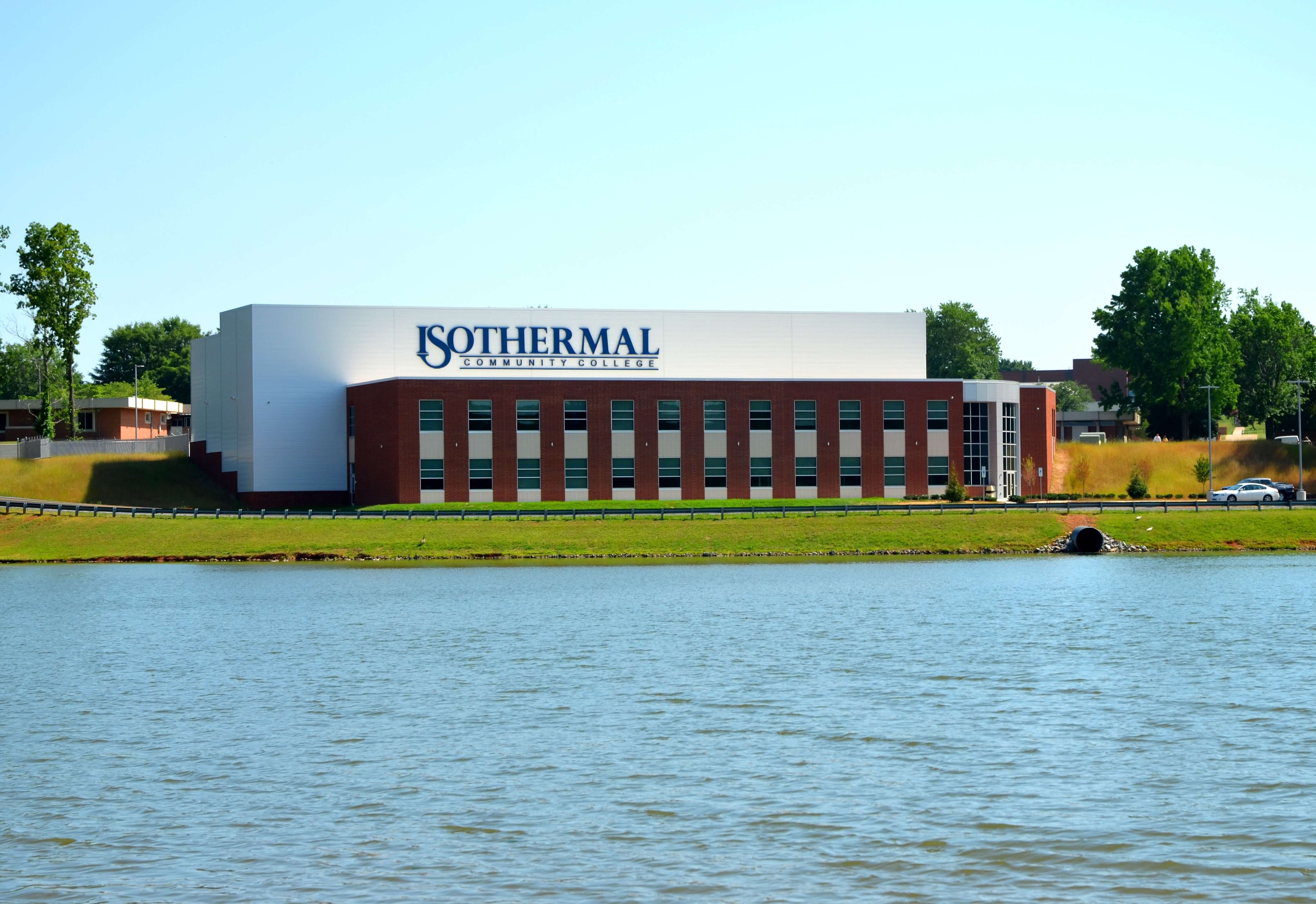 isothermal community college with lake in front