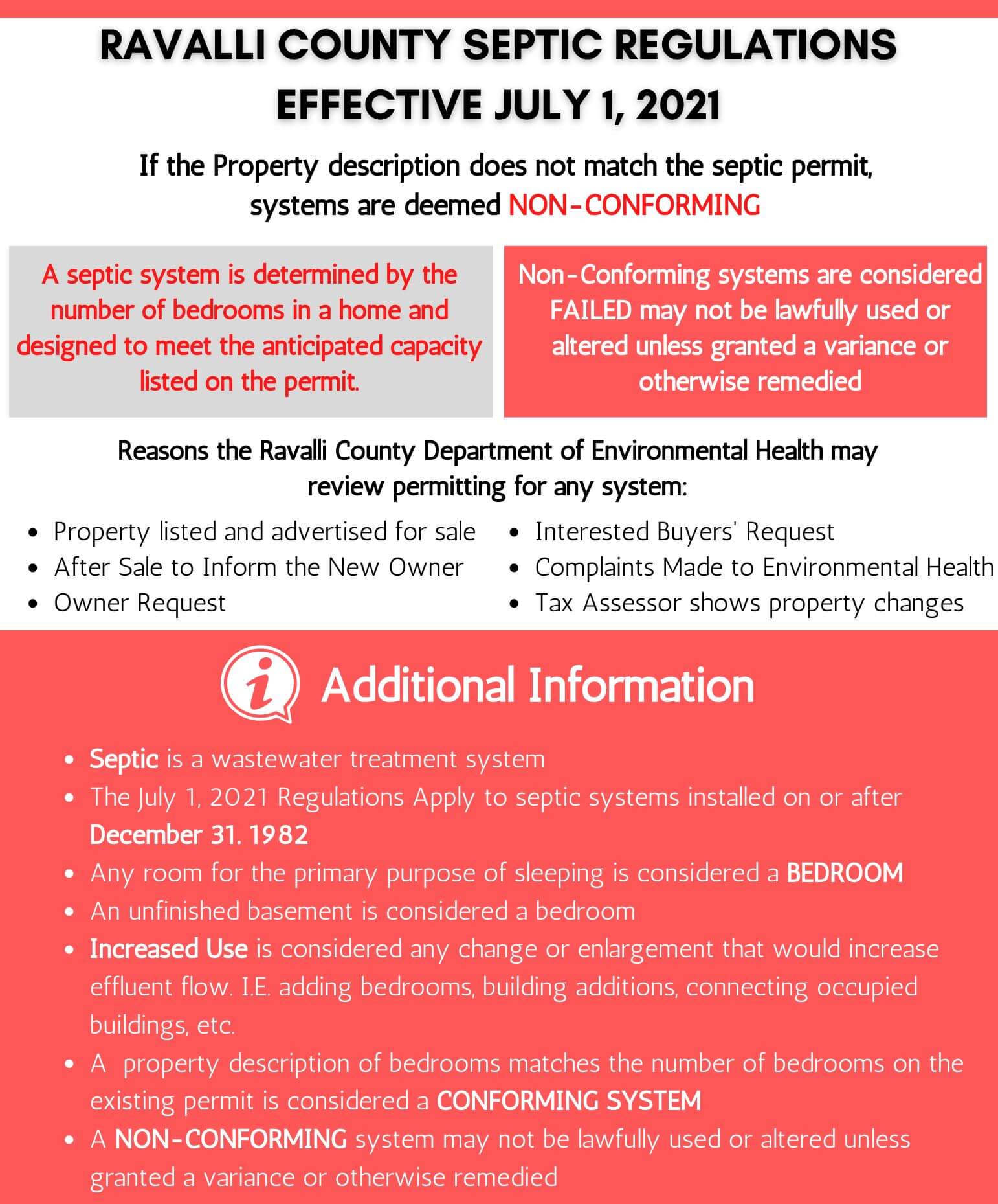 Ravalli County septic Regulations UPDATED &amp; Passed 2021