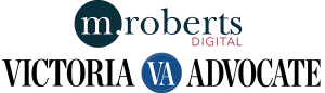victoria advocate and mroberts logos