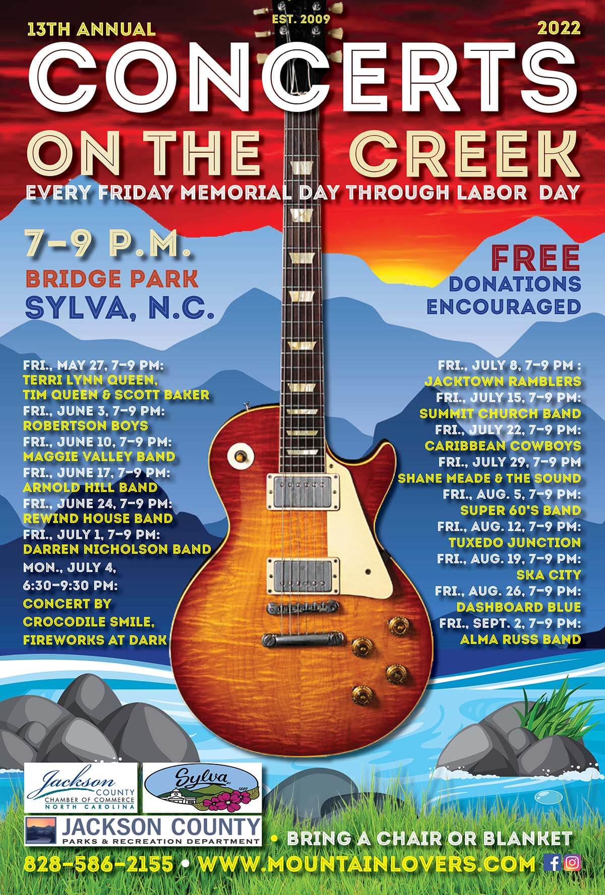 New2022ConcertsOnTheCreekPosterFINAL