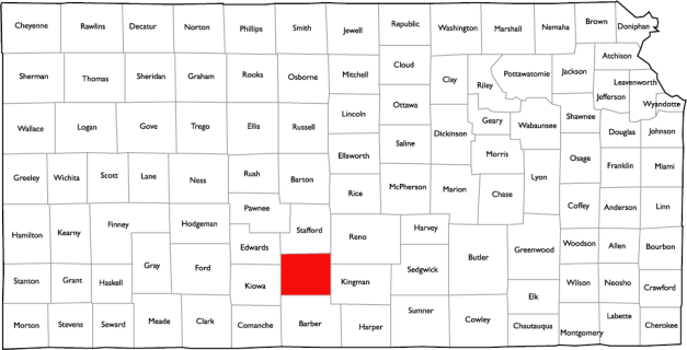 Kansas county map