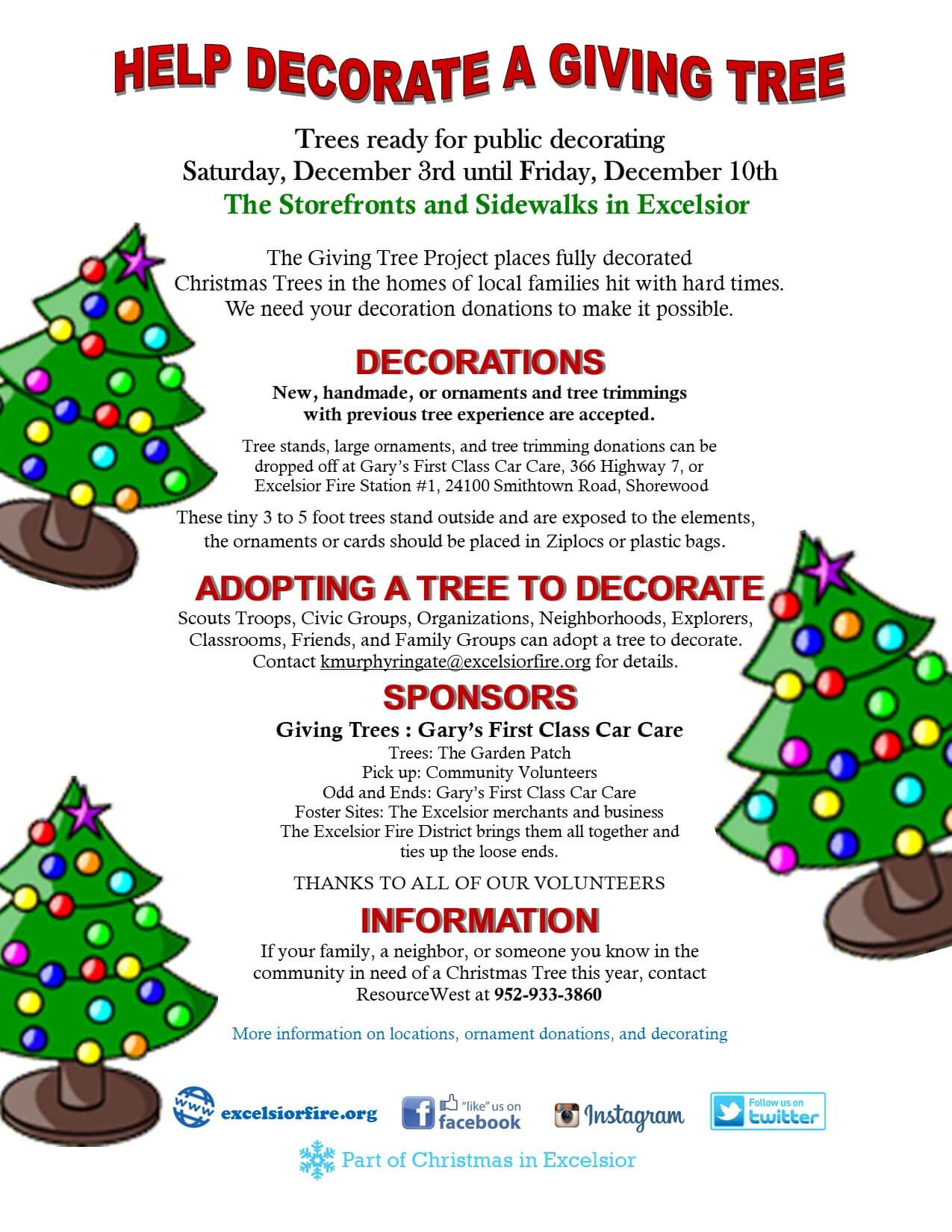 2022 Giving Tree Project Flyer