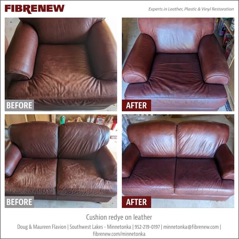 Restored couch from dog scratch damage