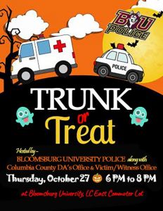 Trunk or treat Bloomsburg U police