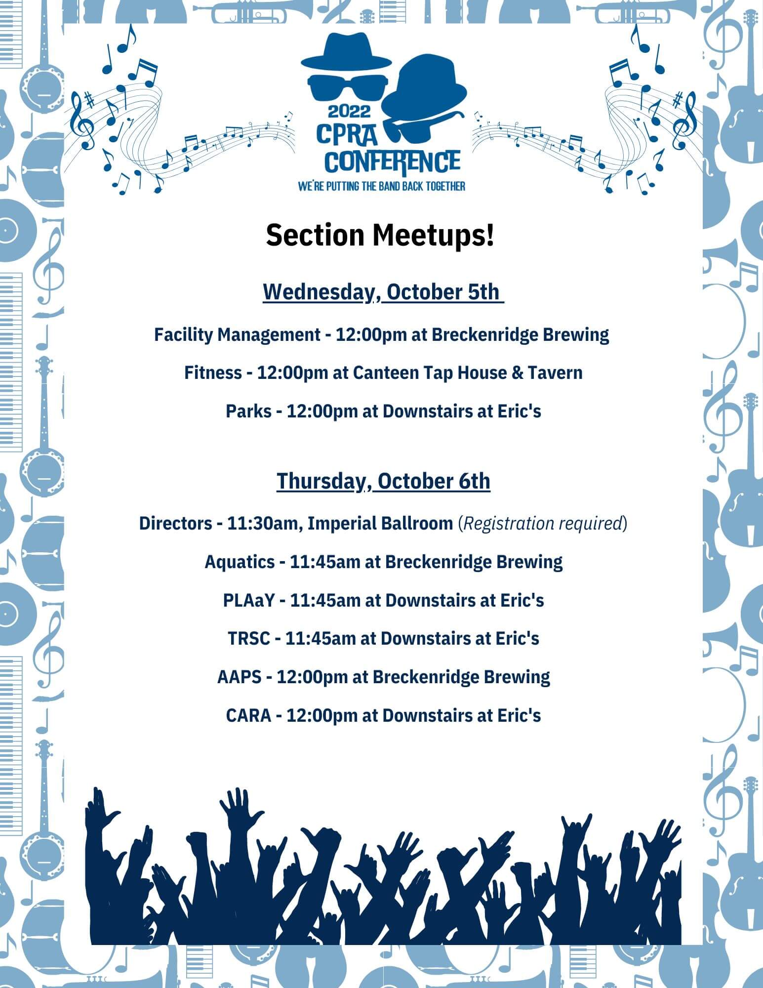 Section Meetups at Conference FINAL