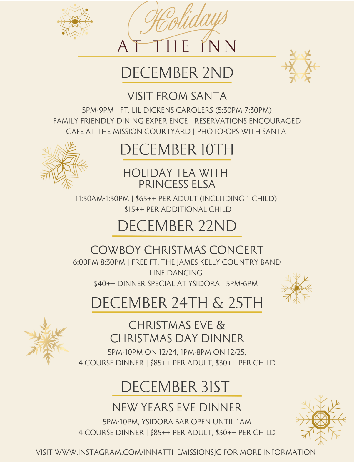 holidays at the inn