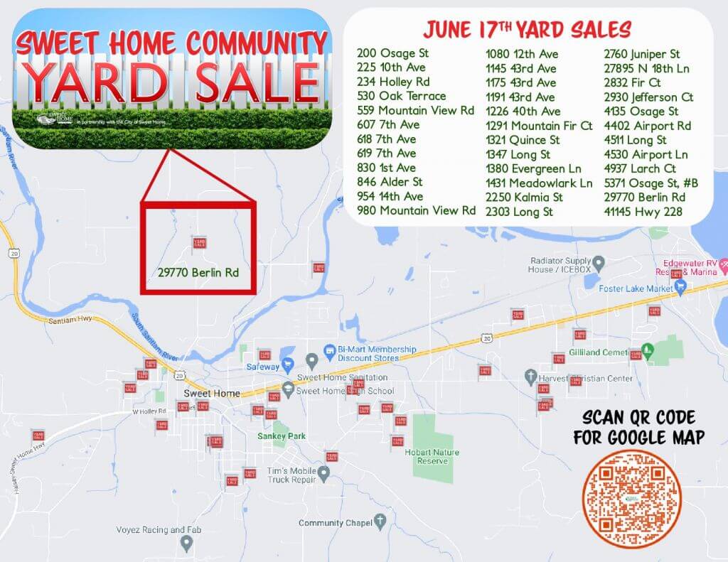 Sweet Home Community Yard Sale Sweet Home Chamber of Commerce