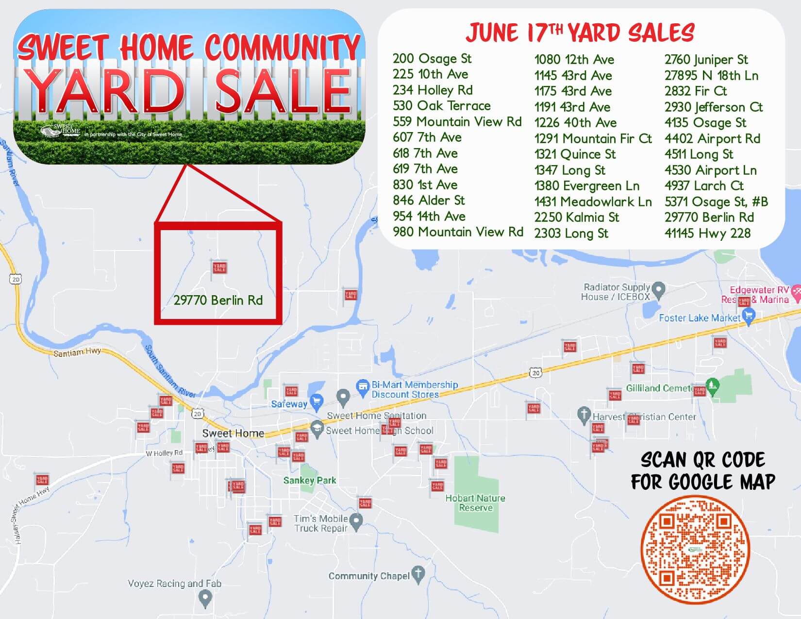 Sweet Home Community Yard Sale Sweet Home Chamber of Commerce