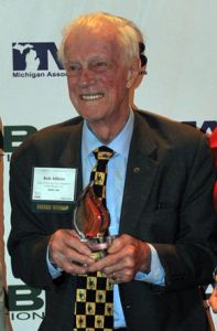 Bob Allison at Michigan Broadcasting Hall of Fame ceremonies in 2018.