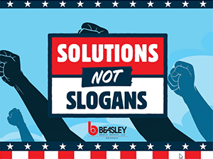 solutions not slogans graphic