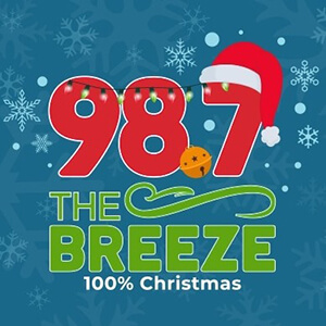 98.7 the breeze christmas graphic