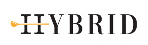 HYBRID logo official- White