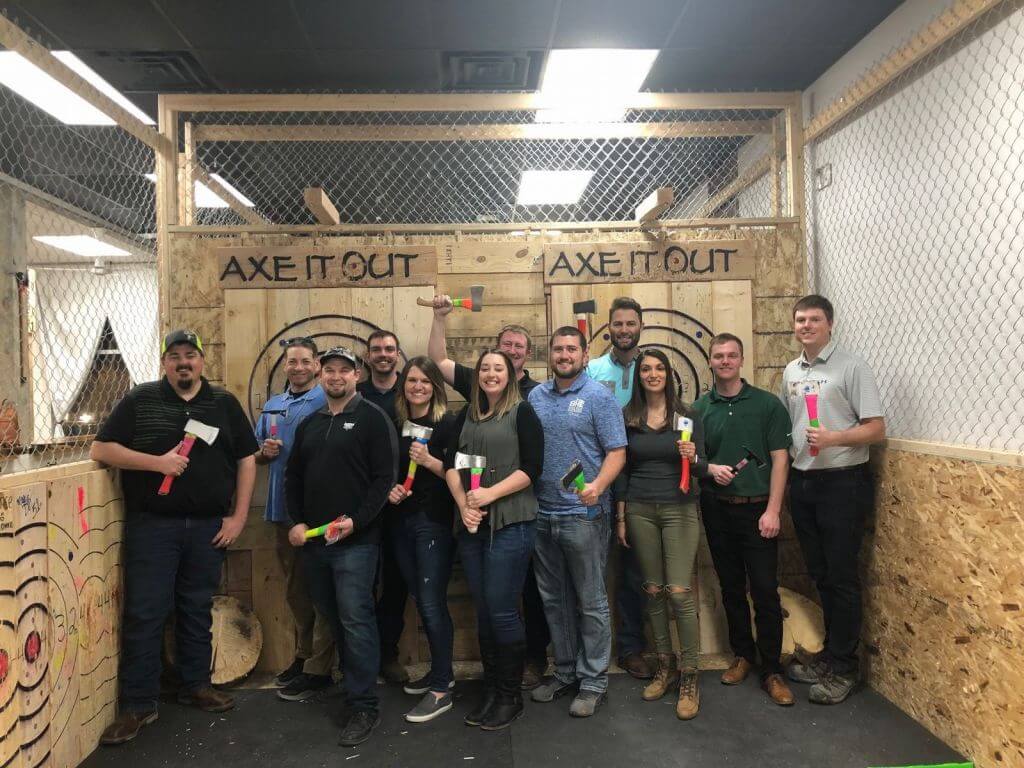 Young Constructors axe throwing