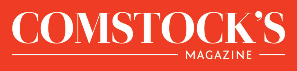 Comstock's Magazine logo_white_on_red