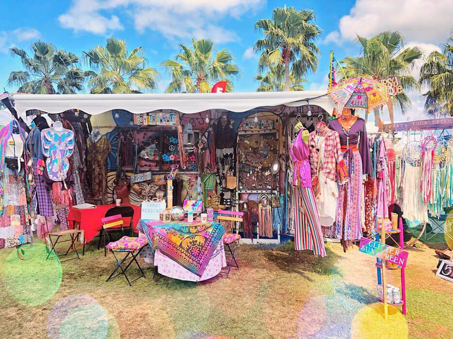Hippie Village Colorful Vendor