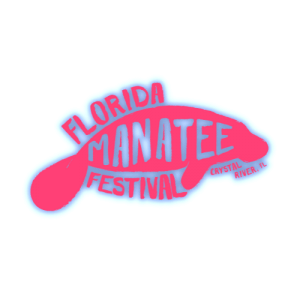 Florida Manatee Festival logo - Pink and Purple