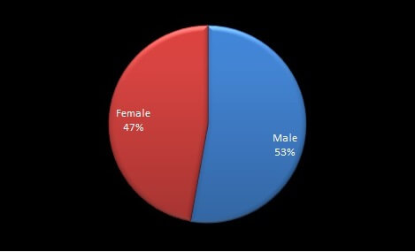 Population by Gender pie chart