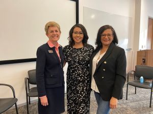 3 women at business connections