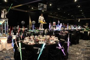 star wars decorated table at chairman's ball