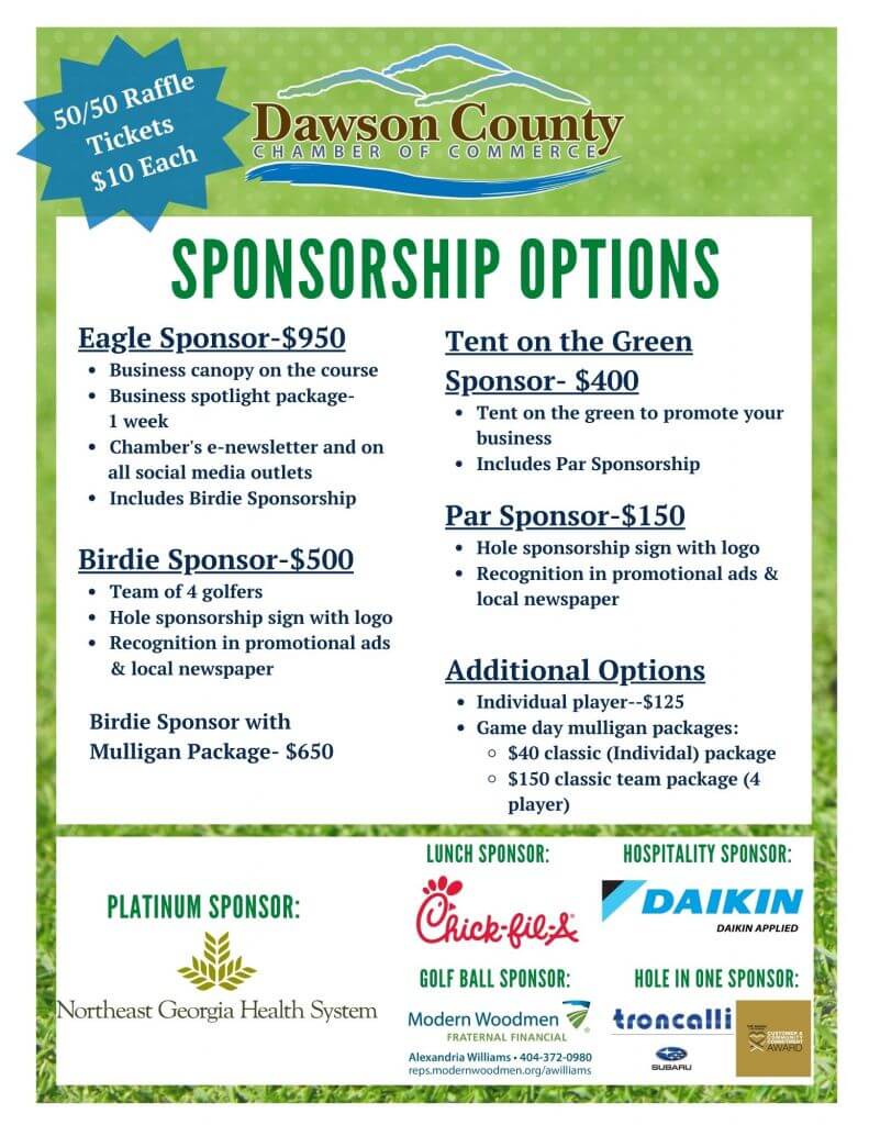 Chamber Golf Tournament - Dawson County Chamber of Commerce