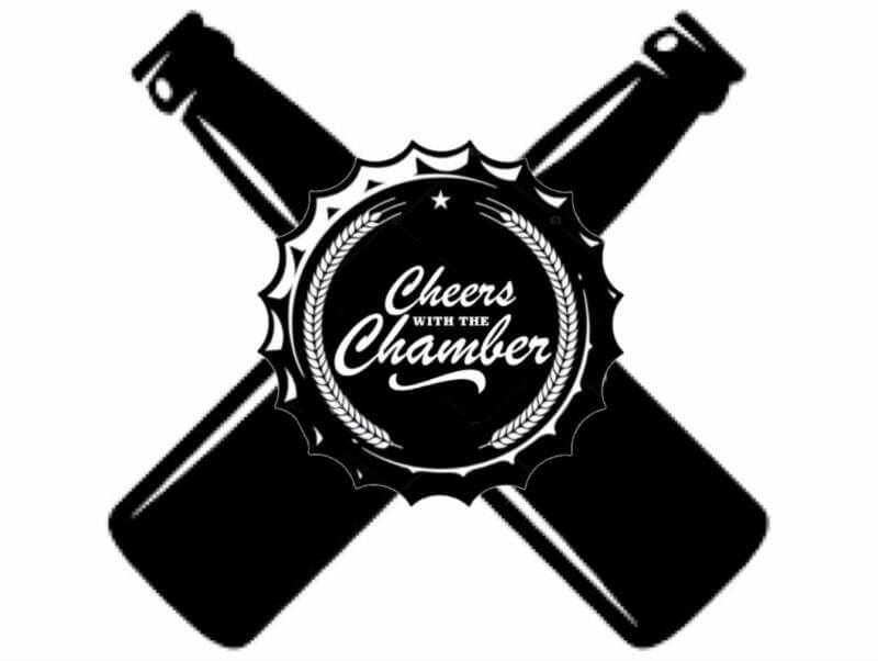 Cheers with the Chamber logo