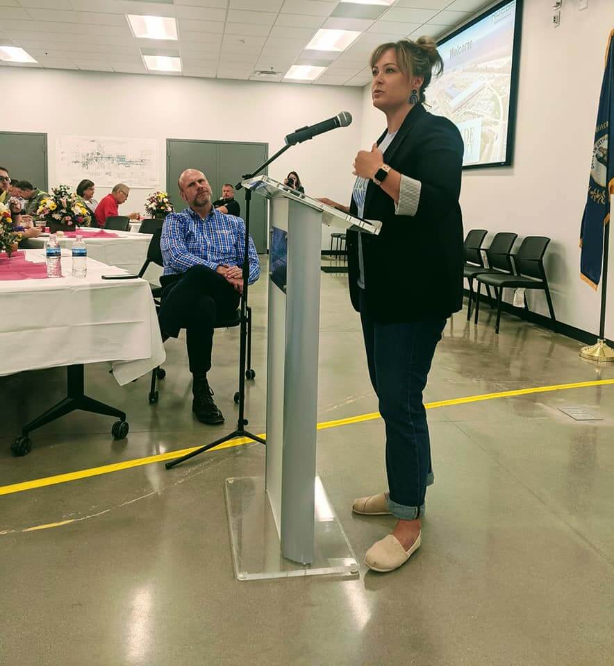 woman at podium speaking