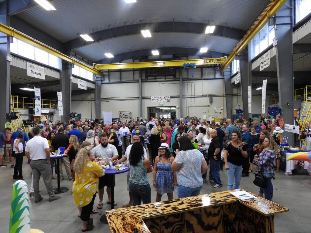 silent auction mixer crowd of people