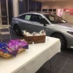 toyota vehicle next to snack table
