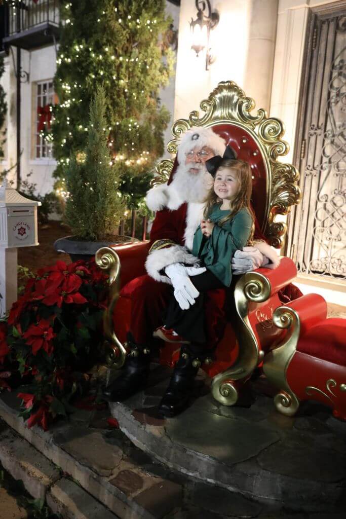 santa with a girl on his lap