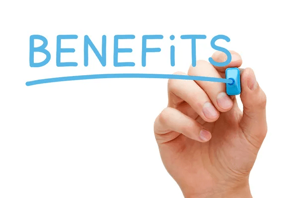 benefits graphic with hand and marker