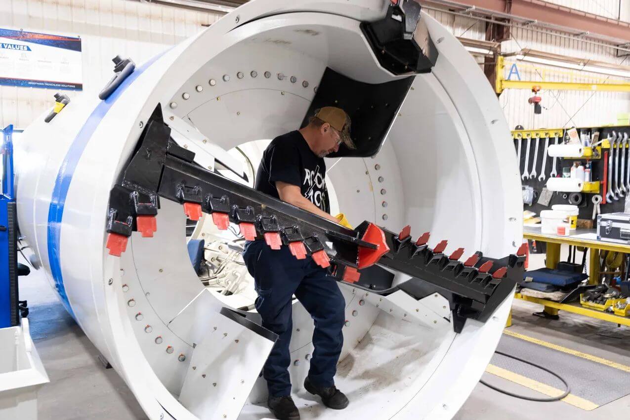 man working on equipment