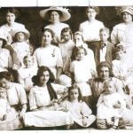 historic photo of group of women and children