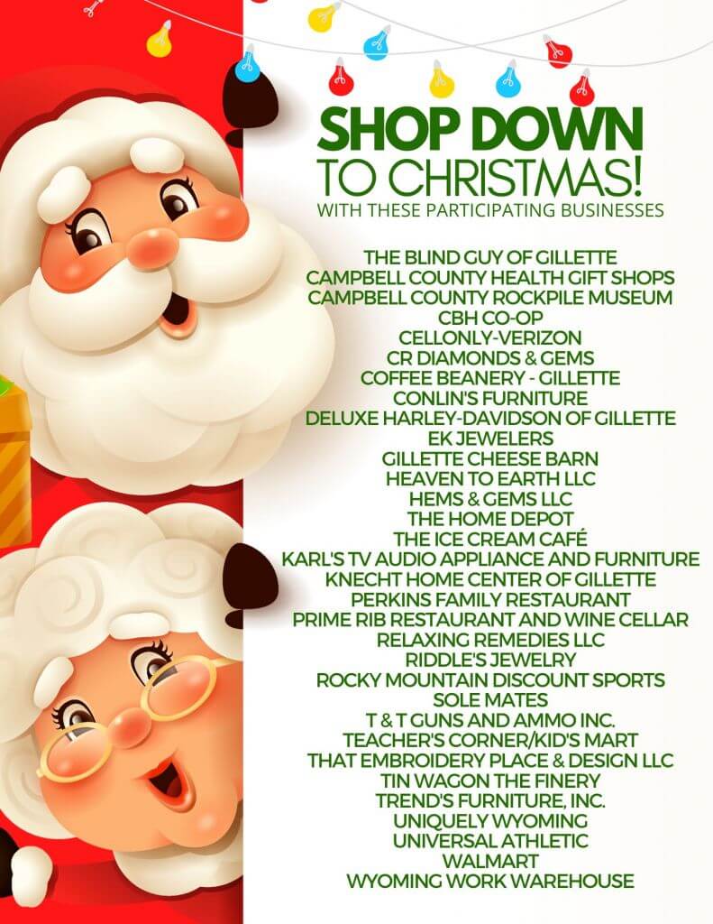 Shop Down Christmas graphic.