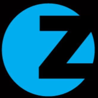 z in front of a blue circle