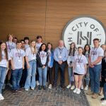The IMPACT students with Hartselle Mayor Randy Garrison.