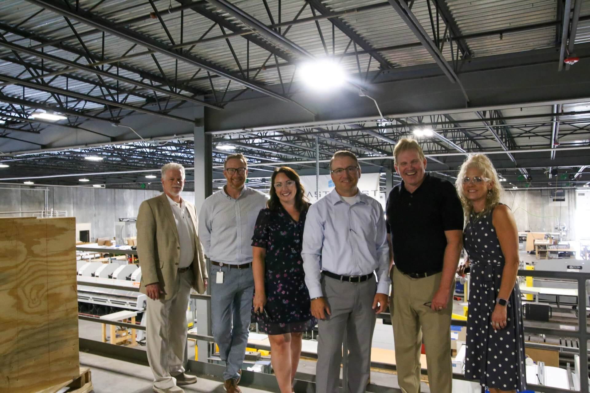 Chamber staff visits East Coast Metal Systems in August 2022