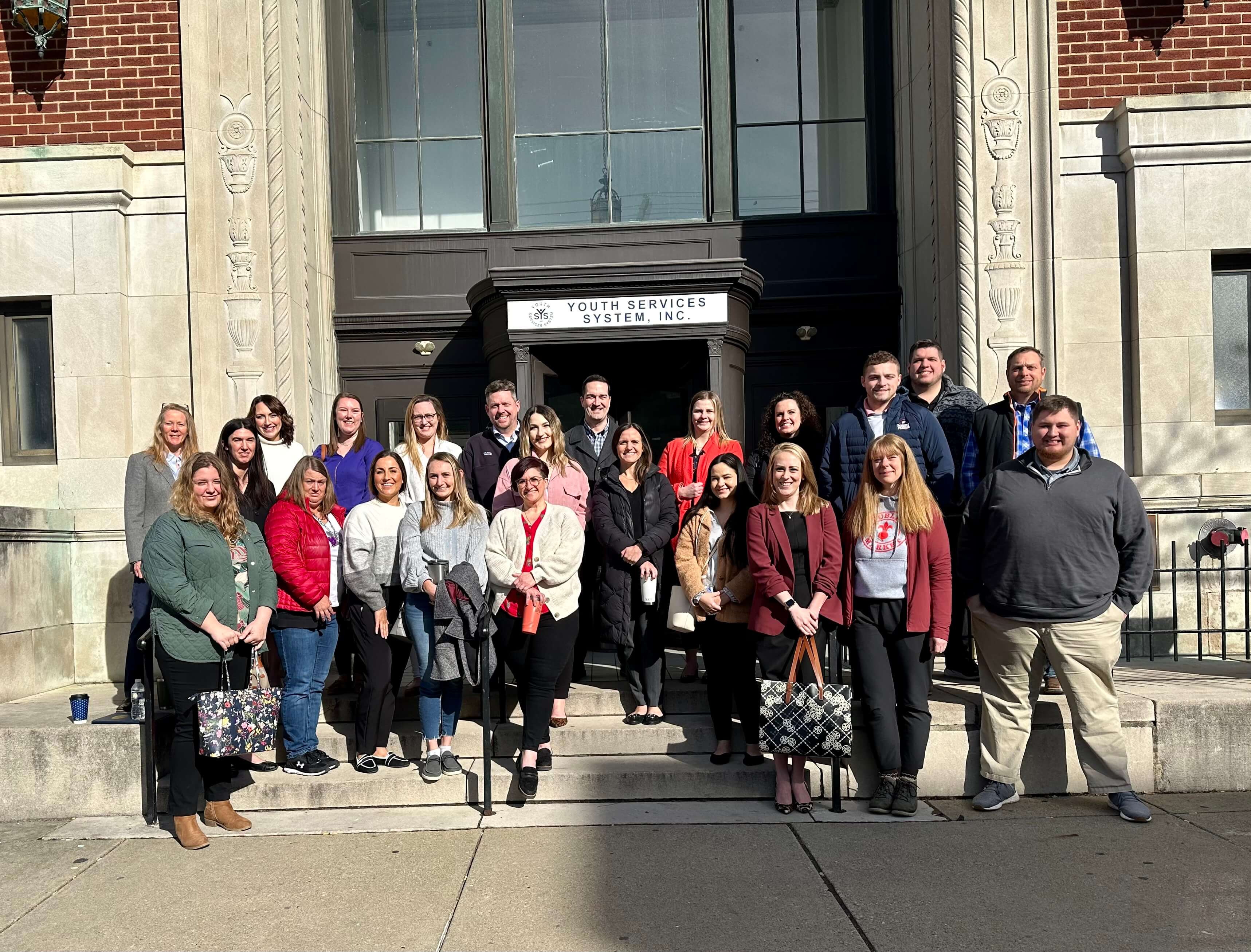 Members of the 2023 Leadership Wheeling Class visit Youth Services System on February 14, 2023