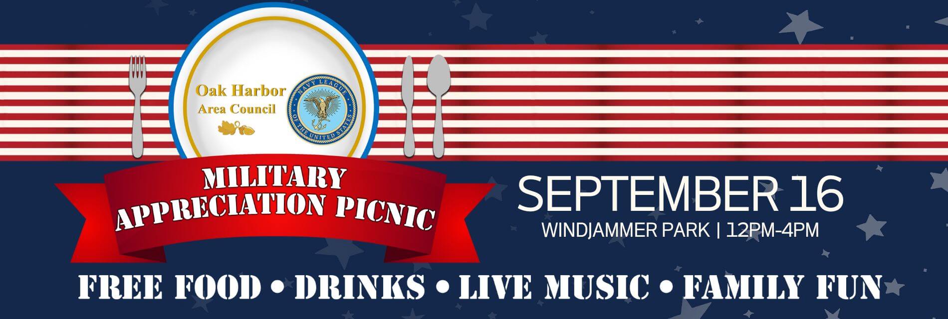 Join us for the Military Appreciation Picnic on September 16, 2023 12pm-4pm at Windjammer Park