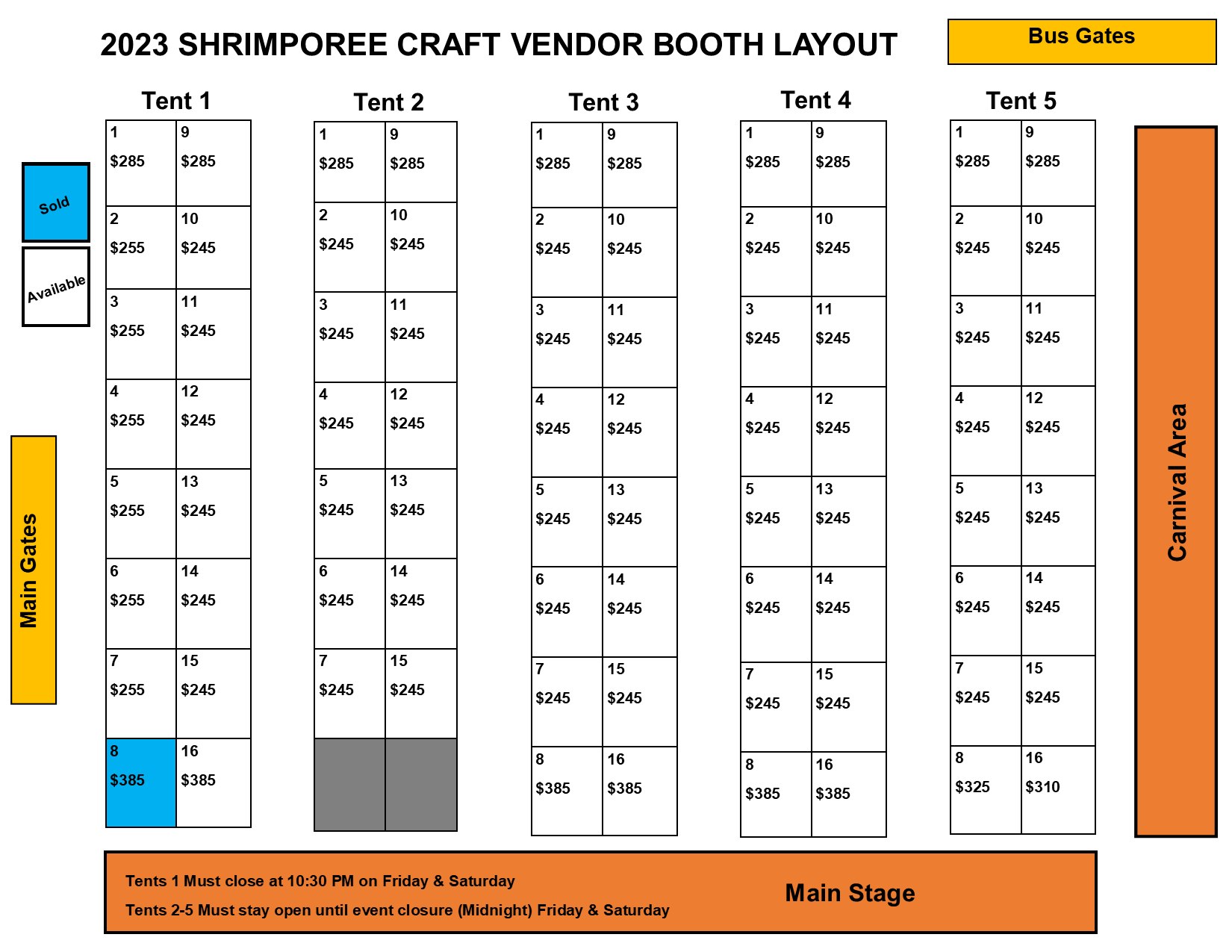 2023 Available Craft Vendor 1-12-23