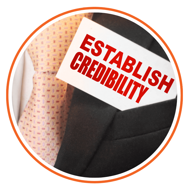 Suite coat tiwht Establish Credibility note