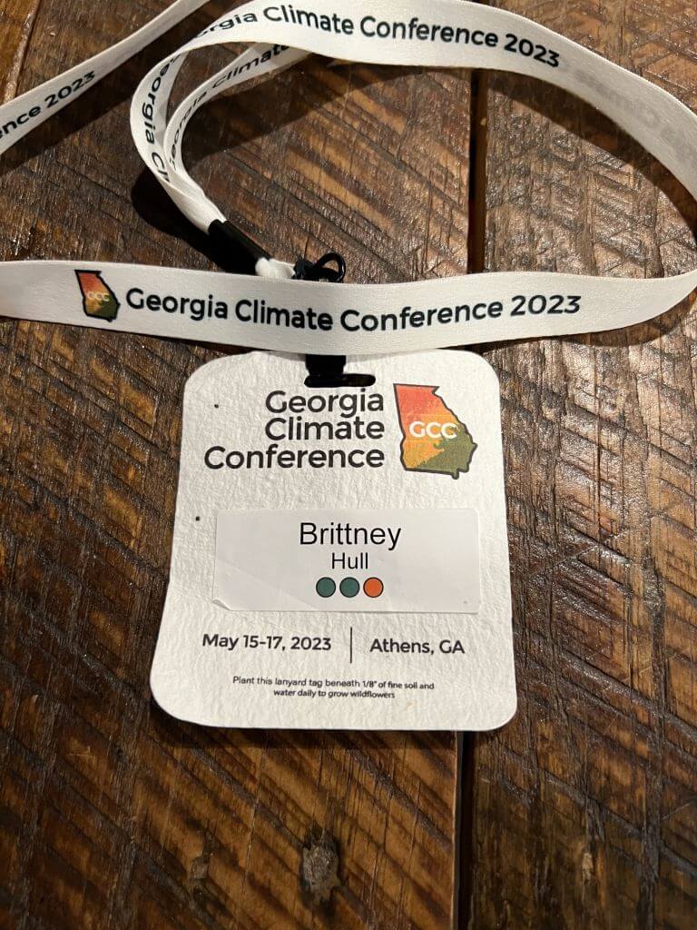Brittney Hull at the Georgia Climate Conference 2