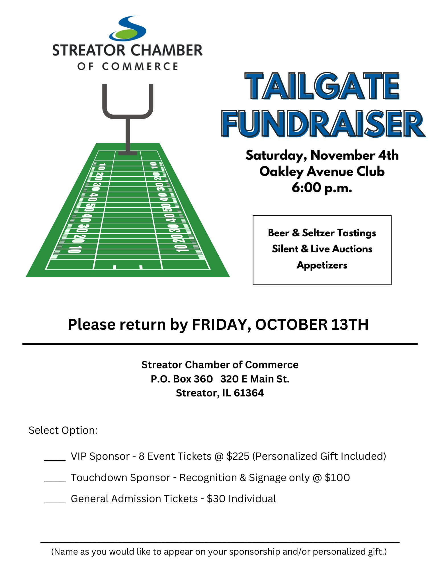 Tailgate Ticket Options