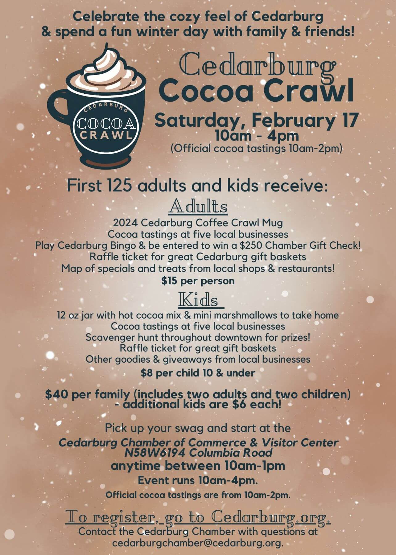 Copy of Cedarburg Cocoa Crawl Registration - Public (2)