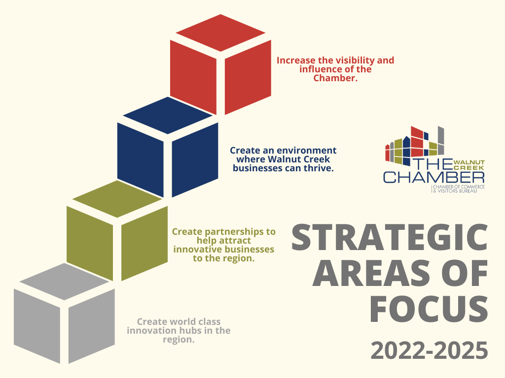 Chamber Infographic representing the the 2022-2025 Strategic Areas of Focus