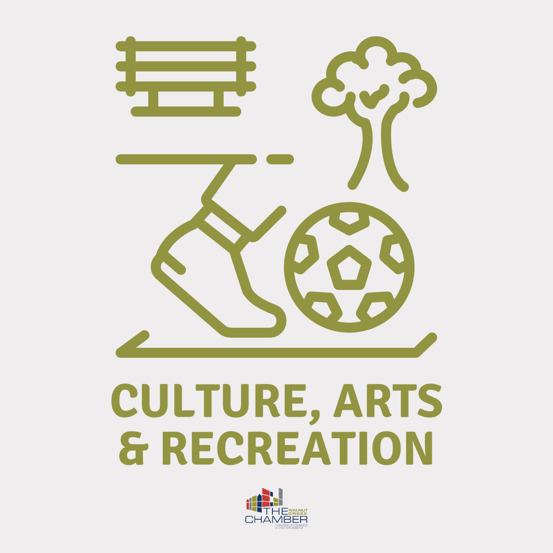 Culture, arts, and recreation icon, Walnut Creek Chamber logo