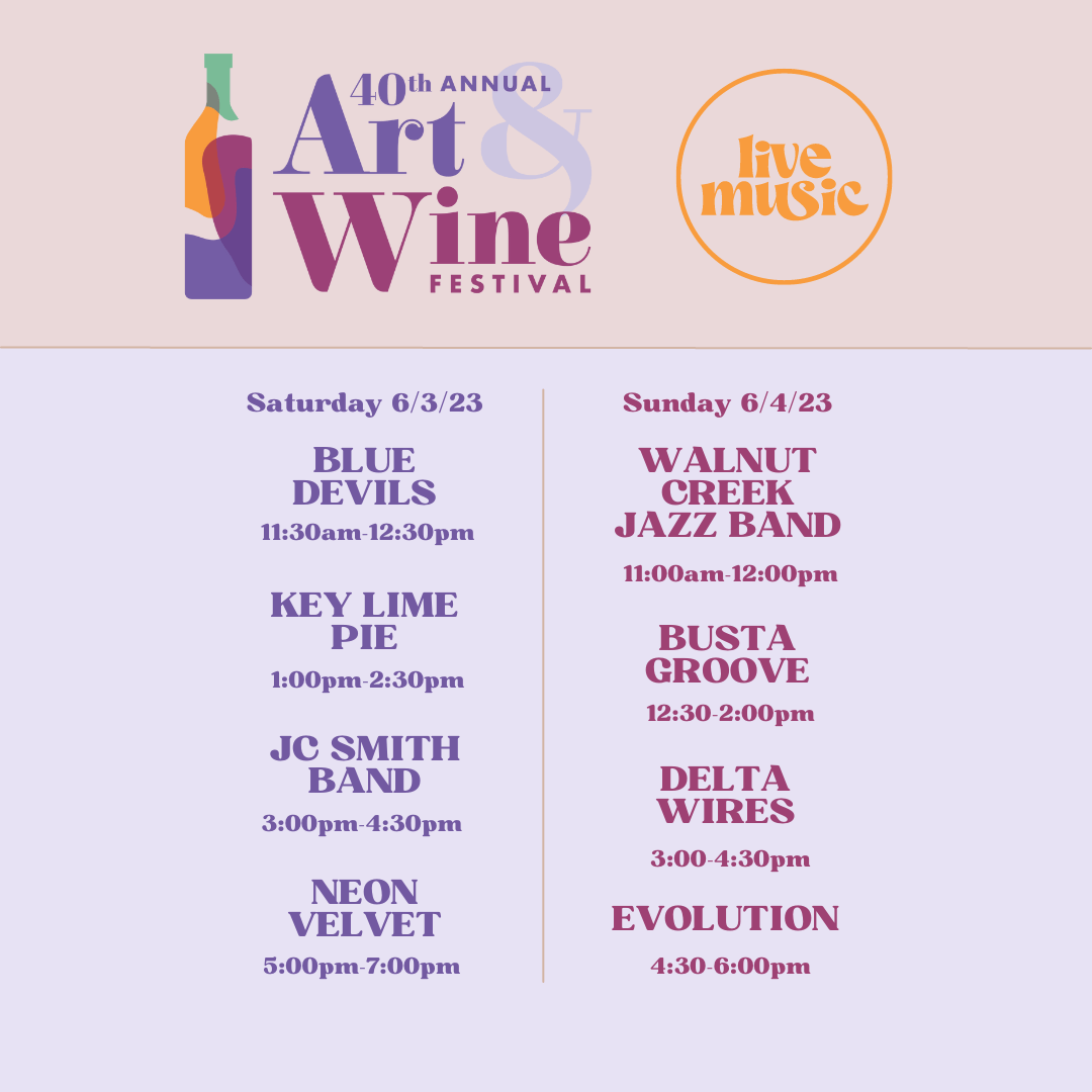 2023 Art & Wine Festival Main Stage Live Music LineUp