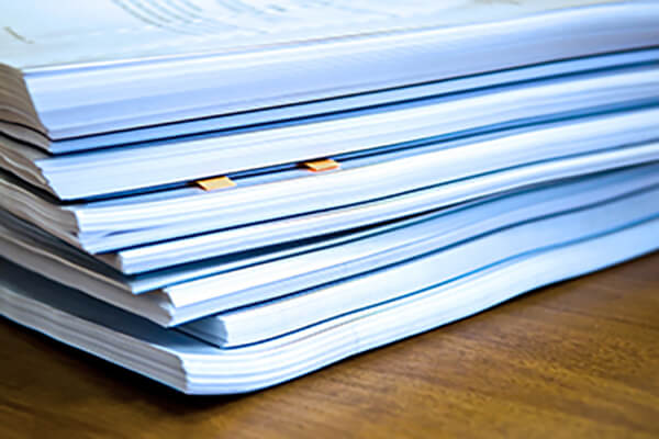 Piles of documents photo