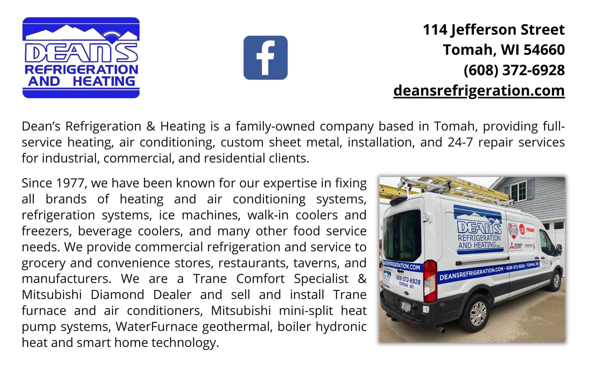 Dean's Refrigeration &amp; Heating - DEC 2023